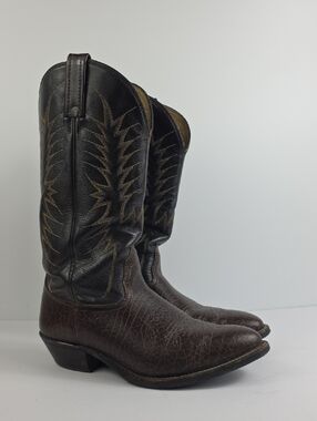 Vintage Nocona Bull Hide Leather Cowboy Women's Boots Size 8.